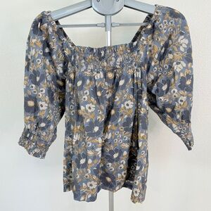 Marea Meg Orsay Floral Peasant Top - Size L